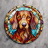 Dachshund Red Glass Suncatcher Worktop Saver